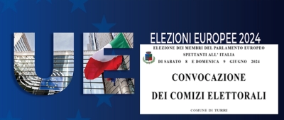 Convocazione Comizi Elettorali Elezione dei membri del Parlamento europeo spettanti all'Italia di sabato 8 e domenica 9 giugno 2024.